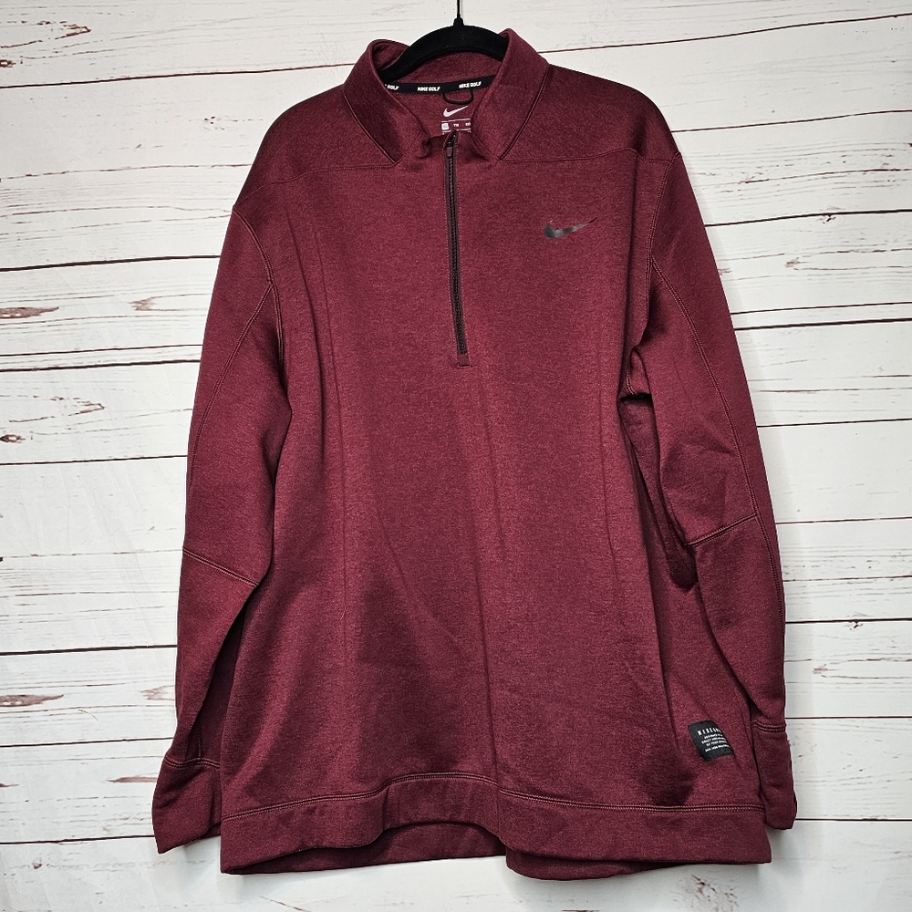 Nike Golf Thema Repel Maroon Half-Zip Pullover Sweatshirt